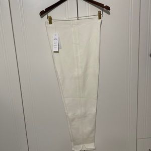 Joan Vass White Ankle Pants size 12-14 Size NWT